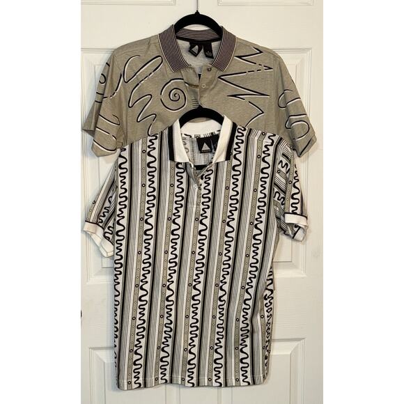 Set Lot Of 2 Le Coq Sportif Art To Wear Polo Shirts 100% Cotton Size Medium - Picture 1 of 8